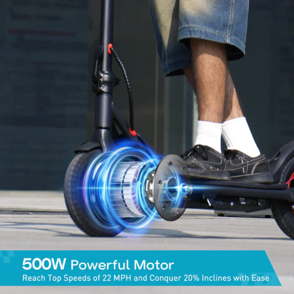 iScooter i9M Electric Scooter Foldable 500W 42V 22 MPH 18 Mile Range with Smart App New - Image 4
