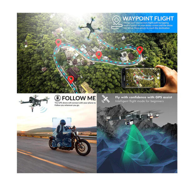 Contixo F35 Drone Foldable with 4K UHD Camera 2-Axis Gimbal GPS Control New - Image 8