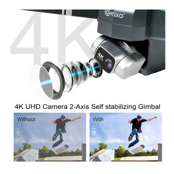 Contixo F35 Drone Foldable with 4K UHD Camera 2-Axis Gimbal GPS Control New - Image 6