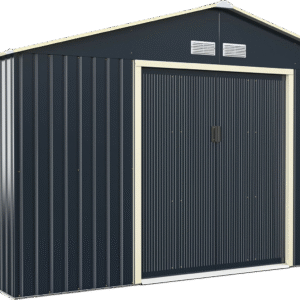 Costway Metal Storage Shed 11' x 8' with Sliding Double Lockable Doors New