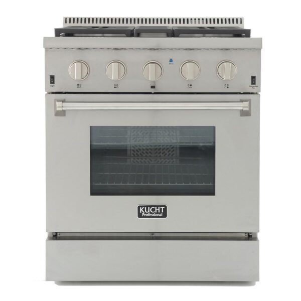 Kucht KRG3080U-S Pro-Style 30 in. 4.2 cu. ft. Natural Gas Range with Sealed Burners and Convection Oven in Stainless Steel New