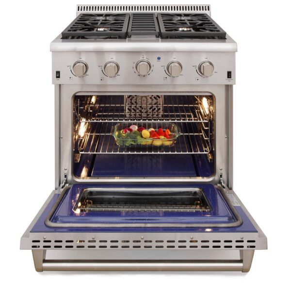 Kucht KRG3080U-S Pro-Style 30 in. 4.2 cu. ft. Natural Gas Range with Sealed Burners and Convection Oven in Stainless Steel New - Image 3