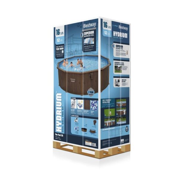Bestway Hydrium Steel Wall Above Ground Pool Set Round 16' X 52" - Image 7