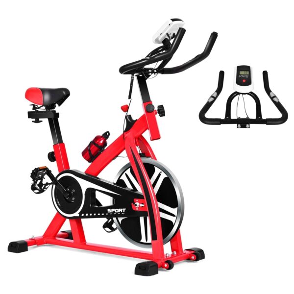 Costway Exercise Bike with Belt Drive and Multi-Position Adjustment New - Image 2