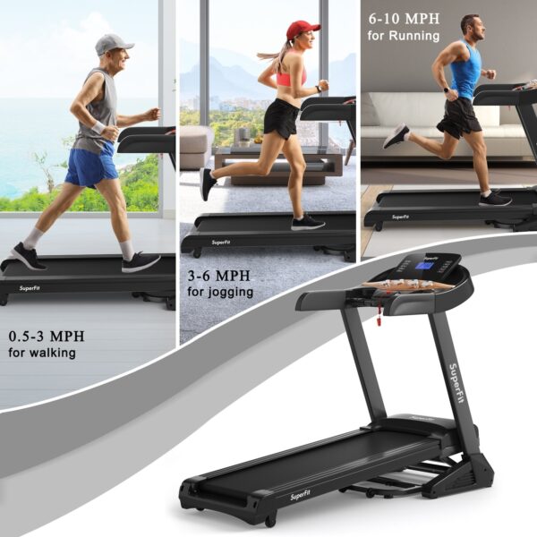 Costway Folding Treadmill 3.75 HP with Auto Incline 12 Presets and App Control New - Image 3