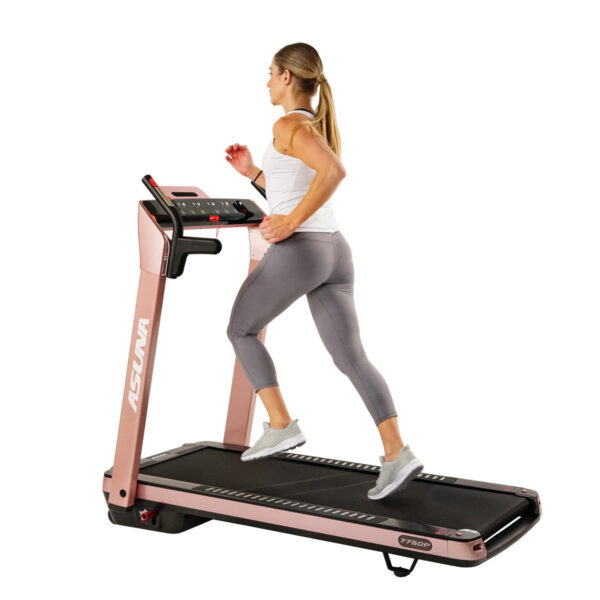 SpaceFlex Pink Running Treadmill w/ Auto Incline, Foldable Wide Deck - Image 8
