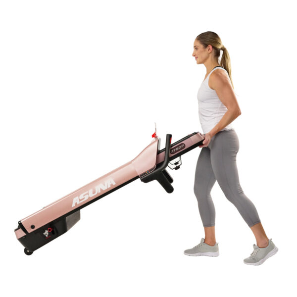 SpaceFlex Pink Running Treadmill w/ Auto Incline, Foldable Wide Deck - Image 9