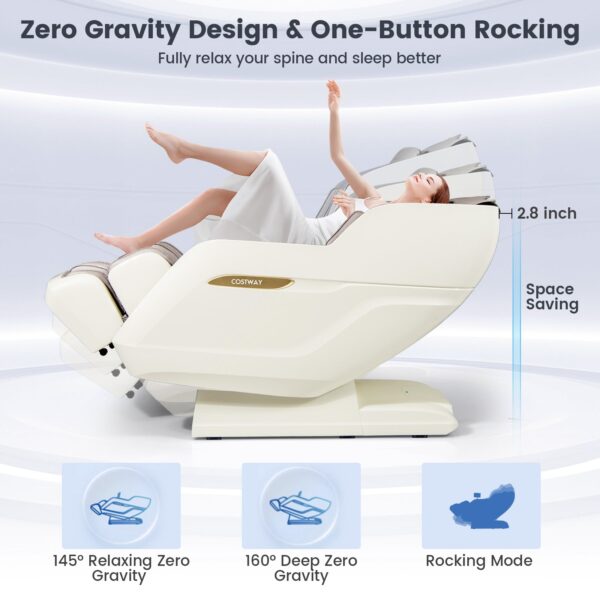 Costway Massage Chair with SL Track Waist Airbags and Calves Heating Foot Rollers New - Image 7